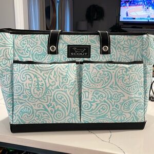 Scout Blue and White Tote Bag